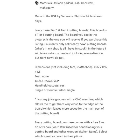 Handcrafted Wooden Cutting Board With Intricate Inlay Design & Juice Groove - Picture 6 of 6